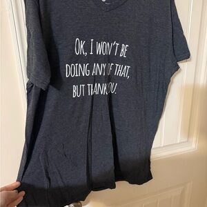 Gray Graphic The Home T V Neck T-Shirt